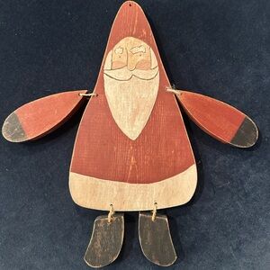 Wooden handmade Santa decoration